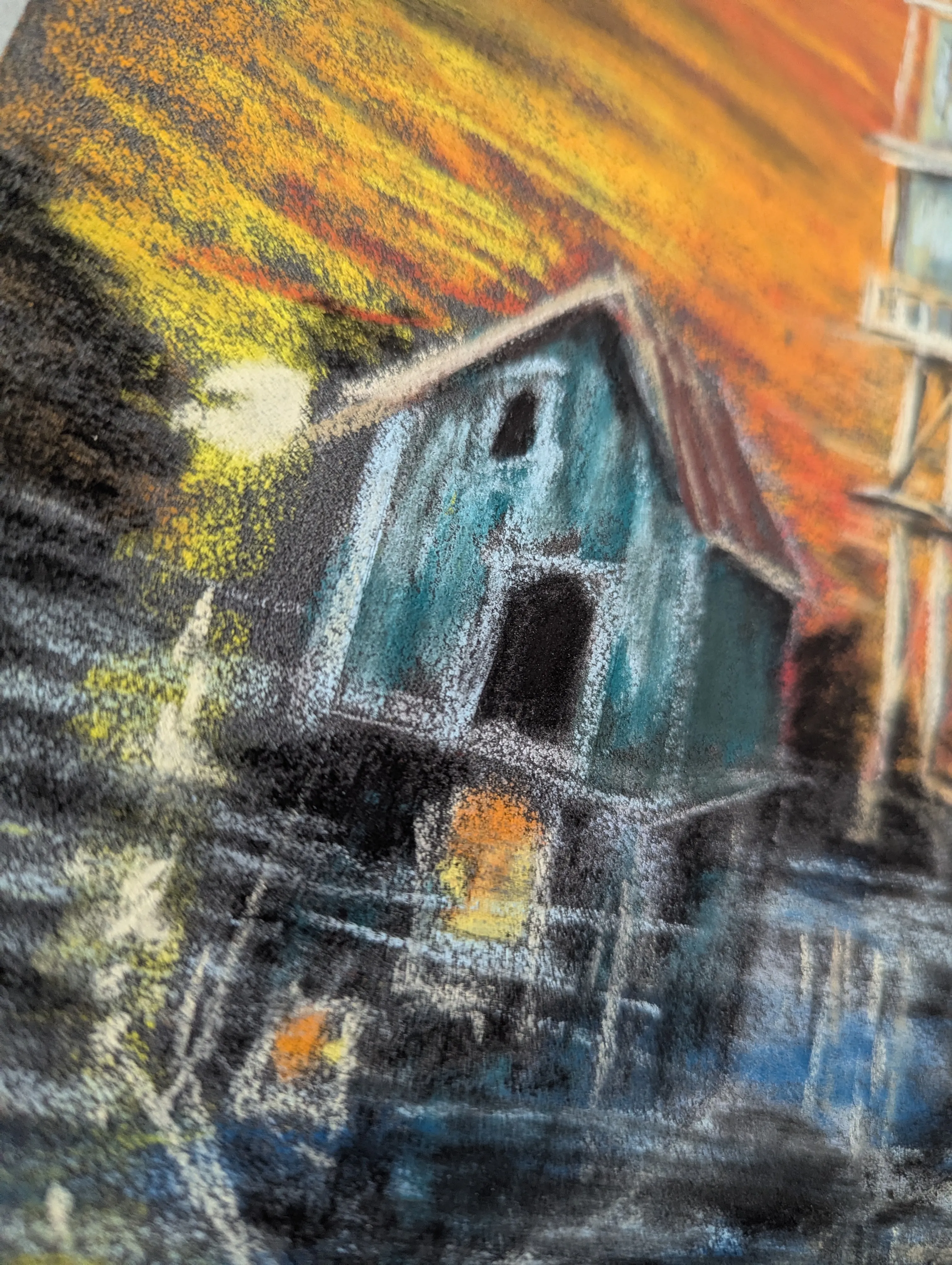 Refuge, soft pencils artwork by mmxxiii — detail 2